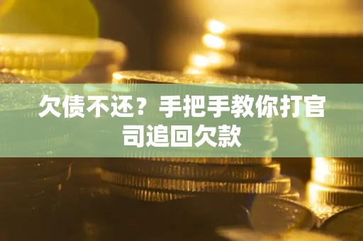 武汉欠债不还？手把手教你打官司追回欠款