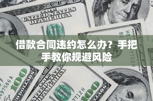 武汉借款合同违约怎么办？手把手教你规避风险