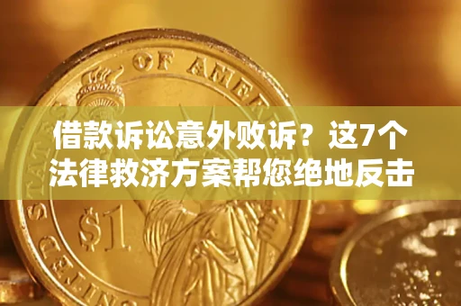 武汉借款诉讼意外败诉？这7个法律救济方案帮您绝地反击！