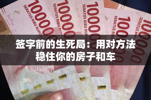 武汉签字前的生死局：用对方法稳住你的房子和车