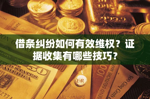 武汉借条纠纷如何有效维权？证据收集有哪些技巧？