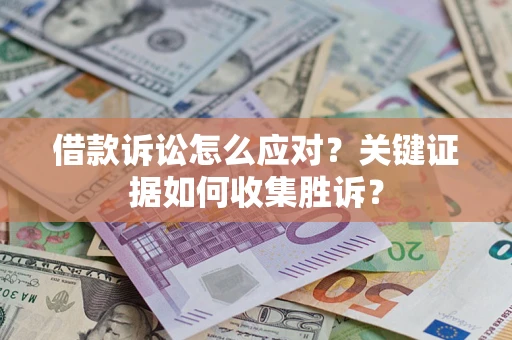 武汉借款诉讼怎么应对？关键证据如何收集胜诉？